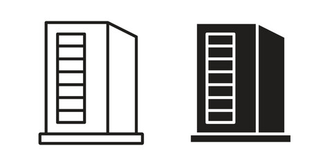 Infrared heat cabin icon art in black and white