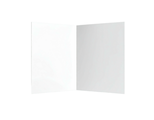 A two-page spread; white, unfolded, vertical paper sheet, with black background