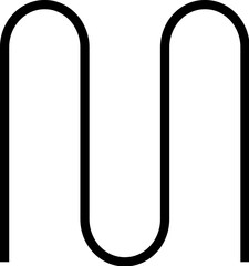 M symbol. M Abstract symbol