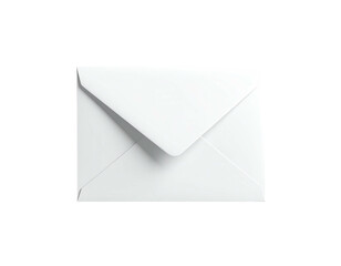 A pristine, closed white envelope isolated on a black background