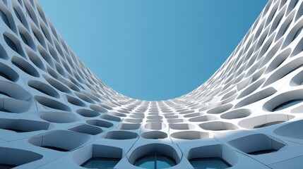 Striking Modern Architectural Structure with Organic Honeycomb Pattern