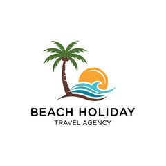 Obraz premium summer vacation logo