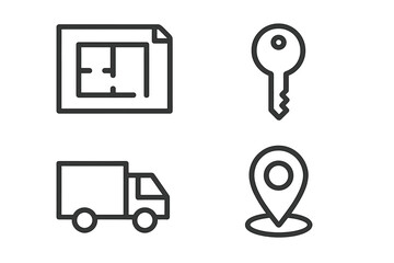 Modern concepts for real estate, property, logistics, and location services