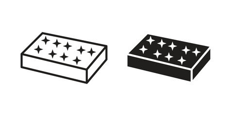 Mattress icon art in black and white
