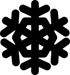 Black silhouette snow weather icon