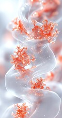 Translucent swirl with intricate orange details