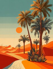 Obraz premium palm trees on the beach