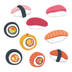 sushi set vector illustration