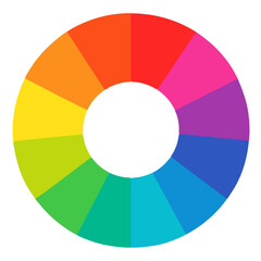 Fototapeta premium Vibrant Color Wheel Illustrating Spectrum of Hues for Artistic and Design Purposes