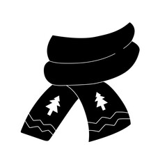 christmas glyp scarf icon