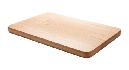 Wooden cutting board isolated on transparent background a kitchen essential for food preparation, chopping, and serving durable and easy to clean