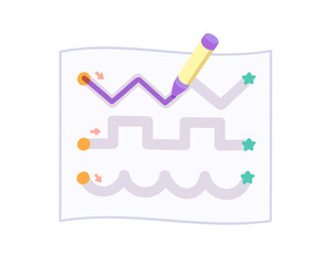 なぞり書きのイラスト