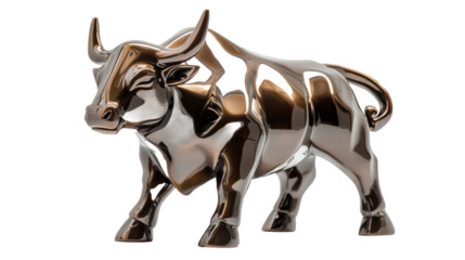 Metallic Bull Statue