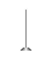 realistic metallic flag pole with base