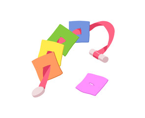 ひも通しのおもちゃのイラスト