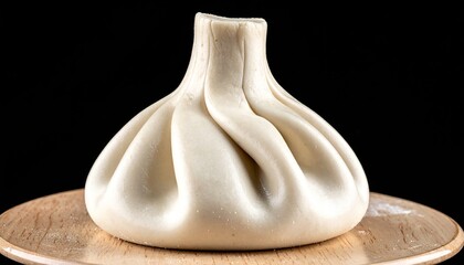 Georgian khinkali on a black background