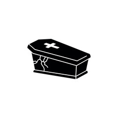 Coffin Icon – Halloween Grave Illustration