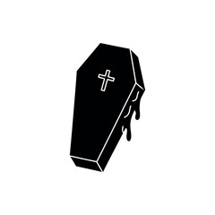 Coffin Icon – Halloween Grave Illustration