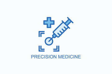 Precision Medicine Icon Or Logo Isolated Vector Illustration