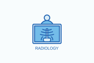 Radiology Icon Or Logo Isolated Vector Illustration