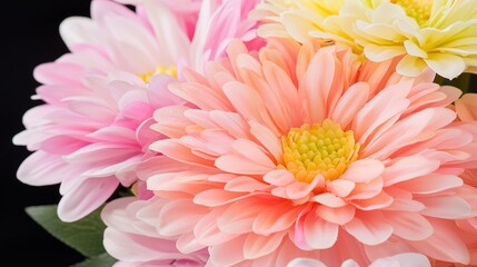A stunning close-up of a blooming flower with vivid, water-laden petals reflecting a spectrum of colors. The arrangement allows for a clean and balanced design that provides substantial space for