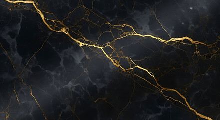 Black Marble with Gold Vein Elegance