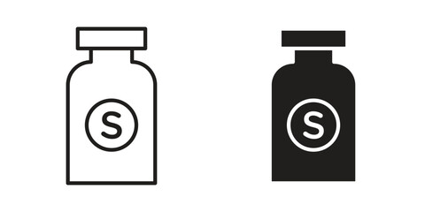 Solvent icon art in black and white