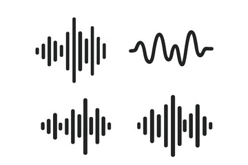 Abstract sound wave patterns representing audio frequency and music visualization