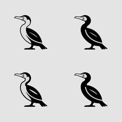 Obraz premium A beautiful varieties seabirds silhouette.