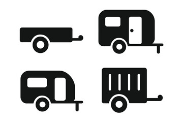 Collection of various utility and travel trailers for transport and outdoor activities