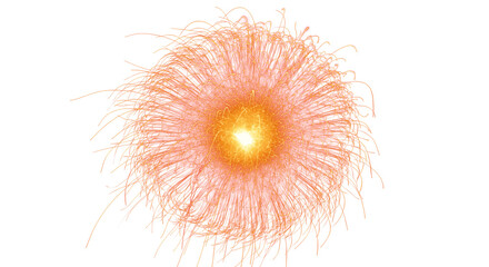 Vibrant explosion of fiery orange energy radiating outward in a dynamic, captivating and modern design
