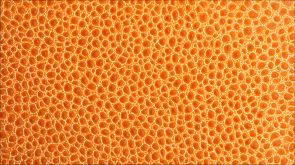 Obraz premium Bright orange sponge displays intricate patterns and textures under close examination, emphasizing its natural beauty