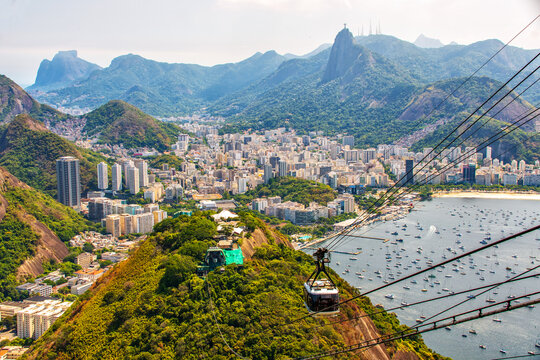 Copacabana, Christusstatue Zuckerhut Rio de Janeiro, Brasilien   
