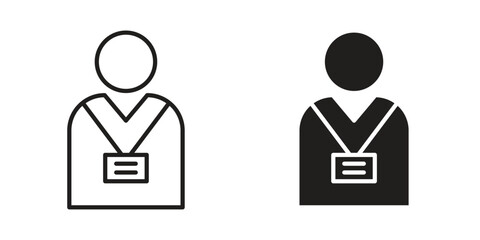 Tourist Guide icon art in black and white