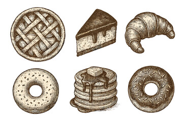 Delicious assortment of classic baked goods, sweet breakfast pastries, and desserts