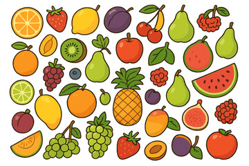 Vibrant assortment of fresh organic fruits and berries for a healthy lifestyle