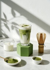 green tea with cream