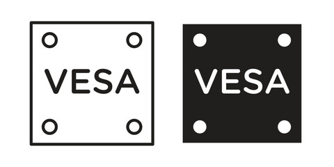 Vesa icon art in black and white