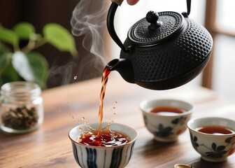 Warm and Cozy Tea Time with Traditional Japanese Teapot 