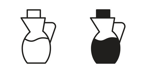Vinegar icon art in black and white
