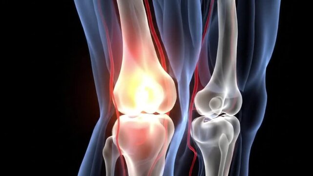 Knee Pain Inflammation Arthritis Relief Anatomy Bone Structure Treatment Medical Healthcare Joint Problem Skeleton