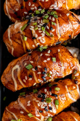 Glazed Teriyaki Chicken with Sesame Seeds and Green Onions