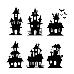 Haunted House Icon Set – Spooky Halloween Collection