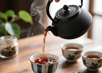Warm and Cozy Tea Time with Traditional Japanese Teapot 
