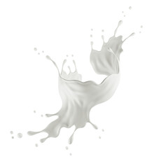 PNG Milk Splash 3D Rendering