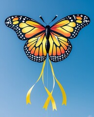 butterfly kite flying