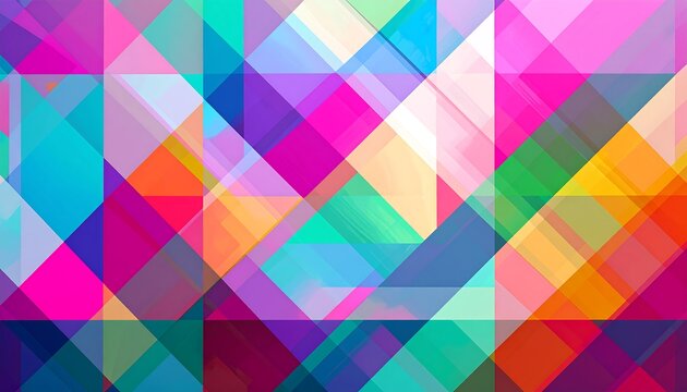 Vibrant abstract pattern of overlapping triangles in a variety of colors