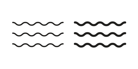 Wave icon art in black and white