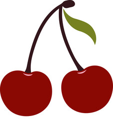 cherry logo icon isolated on white background