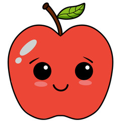 Kawaii Red Apple